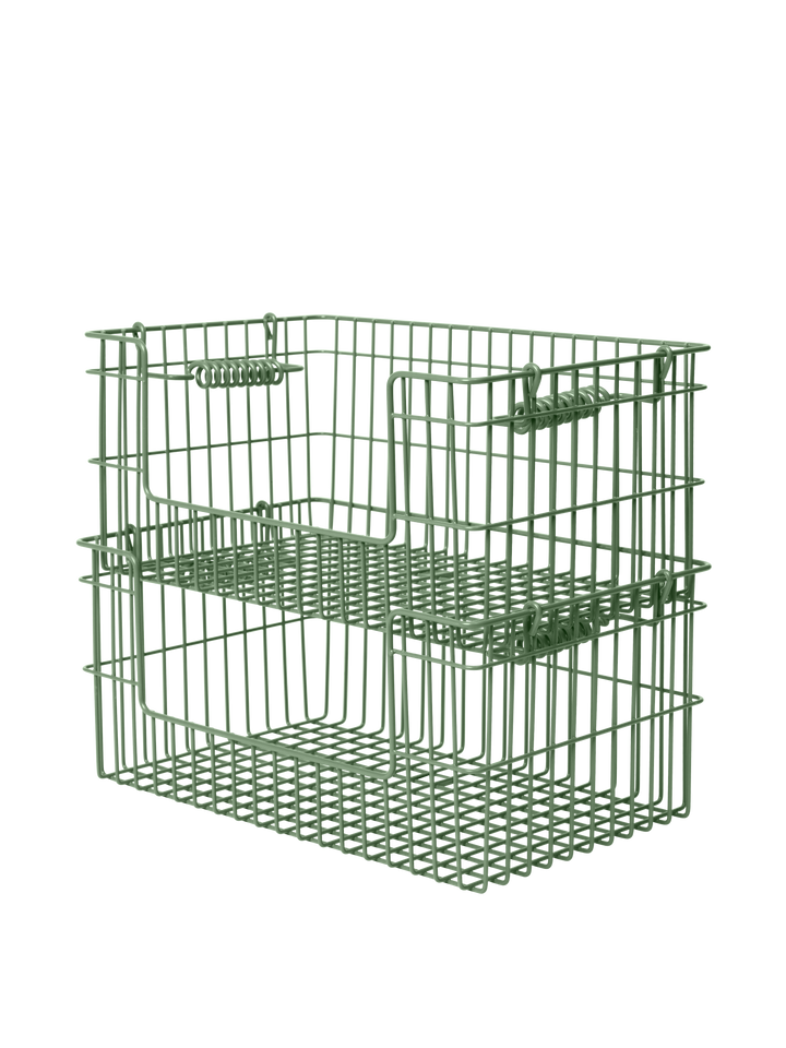 Cala Open Stackable Basket - Verdant Green - Ferm Living
