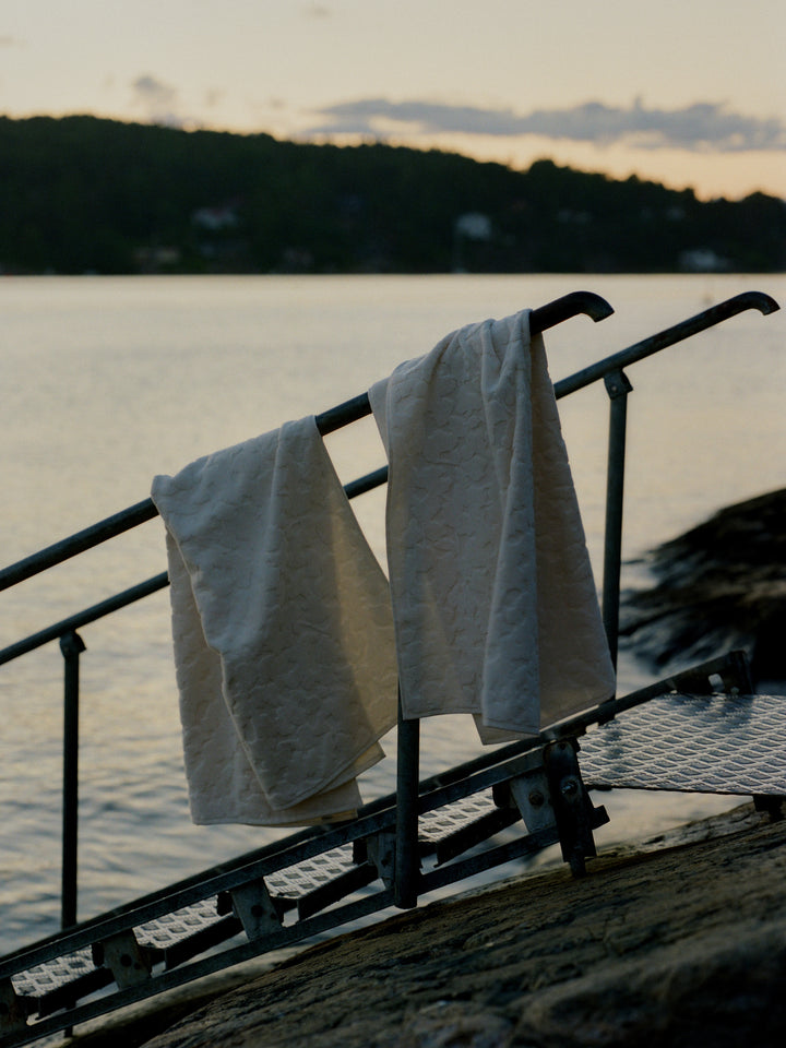 Cilla Bath Towel styled in a contemporary interior - Ferm Living