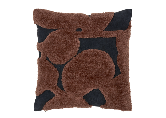 Cilla Tufted Cushion - Black/Dark Chocolate - Ferm Living