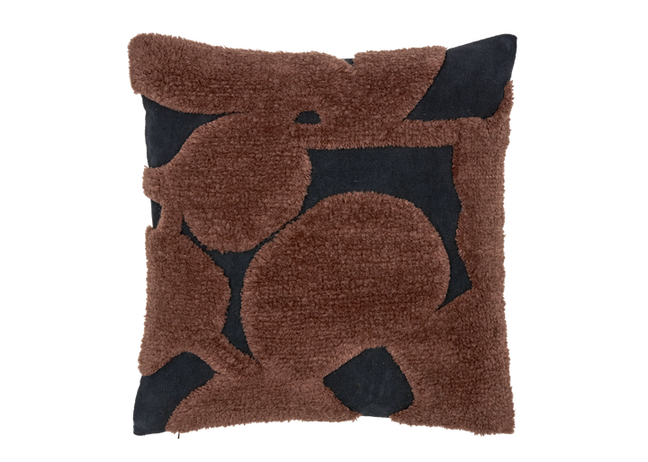 Cilla Tufted Cushion - Black/Dark Chocolate - Ferm Living