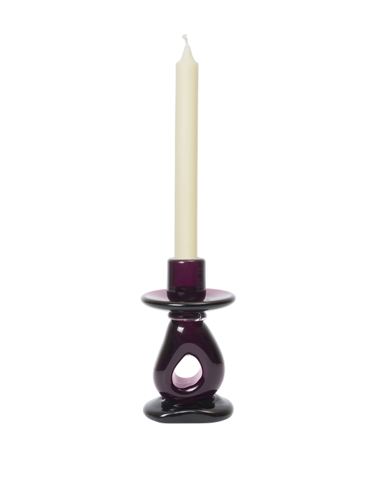 Damo Candle Holder - Dark Grape alternate view - Ferm Living
