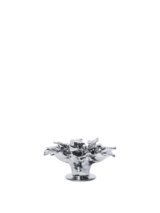Holly Leaf Candle Holder - Silver - Ferm Living