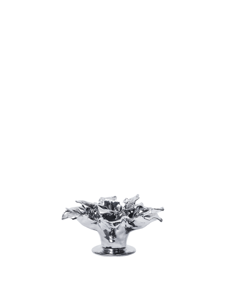 Holly Leaf Candle Holder - Silver - Ferm Living