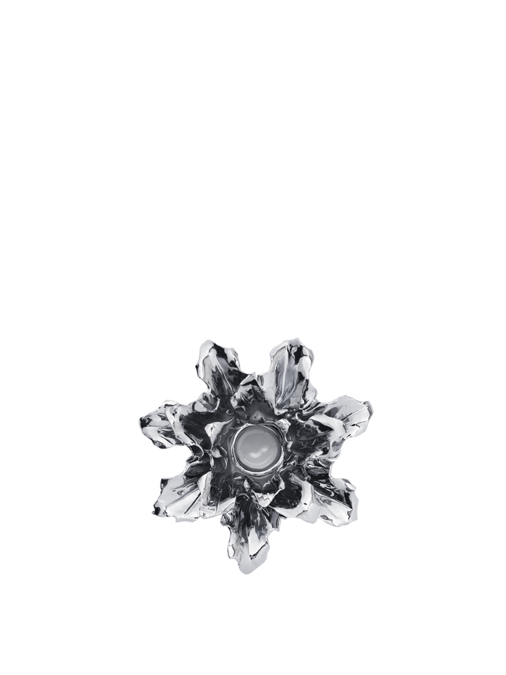 Holly Leaf Candle Holder - Silver alternate view - Ferm Living