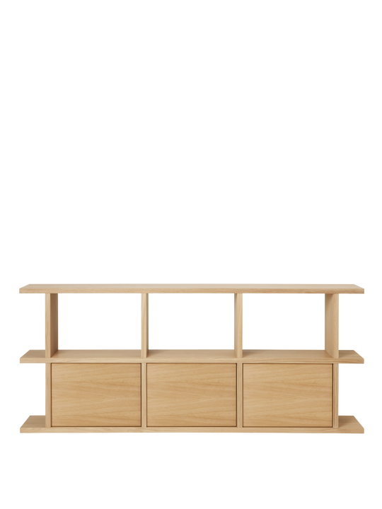 Kona Bookcase - 3x2 with 3 Cabinet Inserts - Natural Oak - Ferm Living