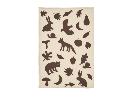 Lunden Blanket - Off-white/Dark Chocolate - Ferm Living