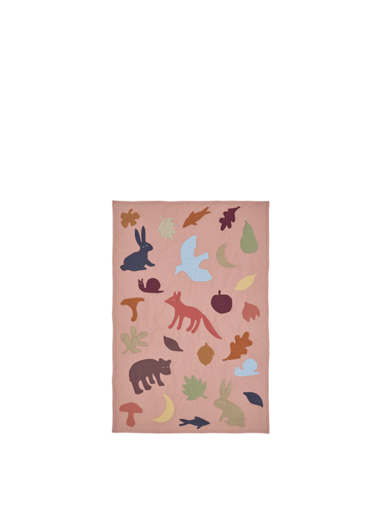 Lunden Blanket - Rose/Multi - Ferm Living