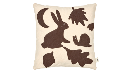 Lunden Cushion - Off-white/Dark Chocolate - Ferm Living