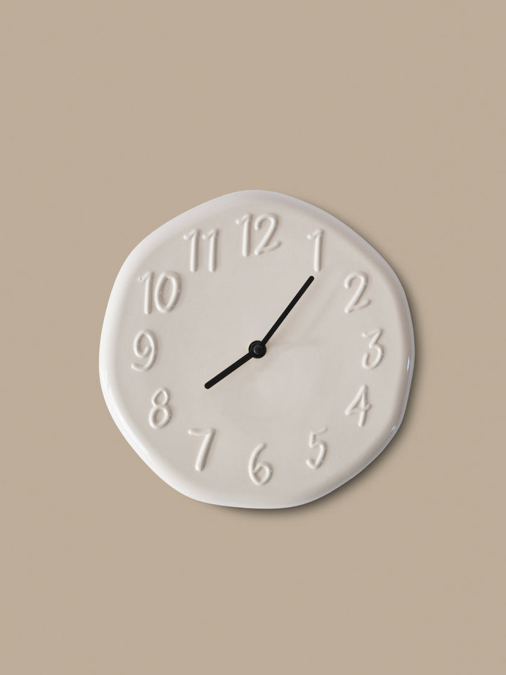 Loopi Wall Clock - Cream alternate view - Ferm Living