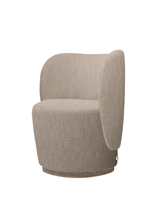 Rico Club Swivel Soft Bouclé CAL117 - Natural - Ferm Living