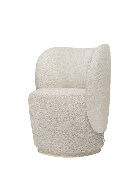 Rico Club Swivel Soft Bouclé CAL117 - Off-white/Sand - Ferm Living