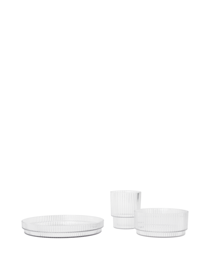 Ripple Kids Dinner Set - Clear - Ferm Living