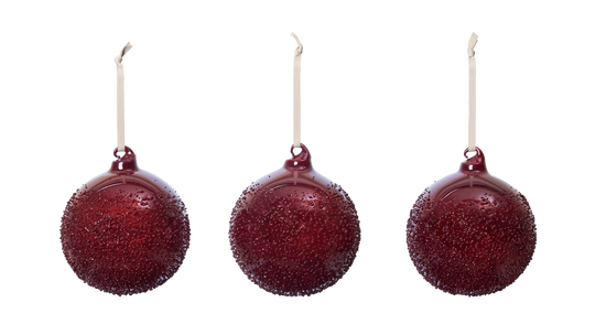 Flurry Glass Baubles - L / Picante Red - Ferm Living