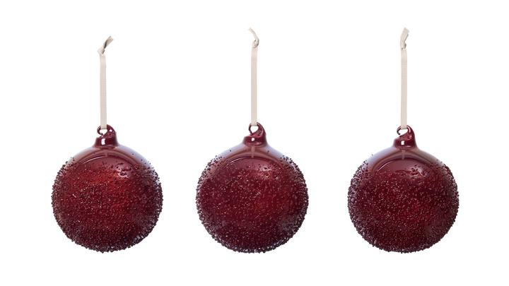 Flurry Glass Baubles - L / Picante Red - Ferm Living