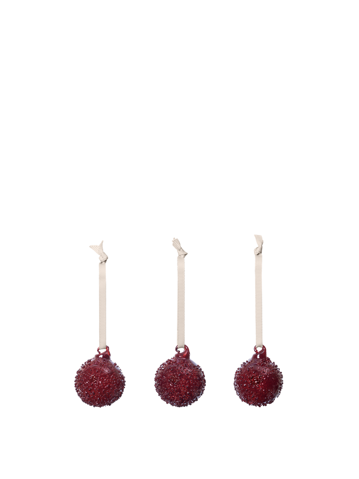 Flurry Glass Baubles - S / Picante Red - Ferm Living