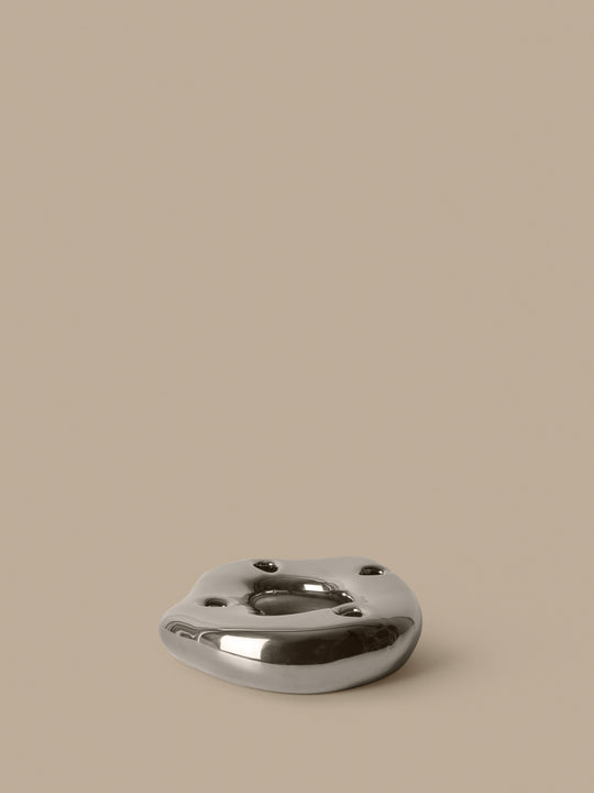 Bellure Ring Candle Holder - Silver - Ferm Living