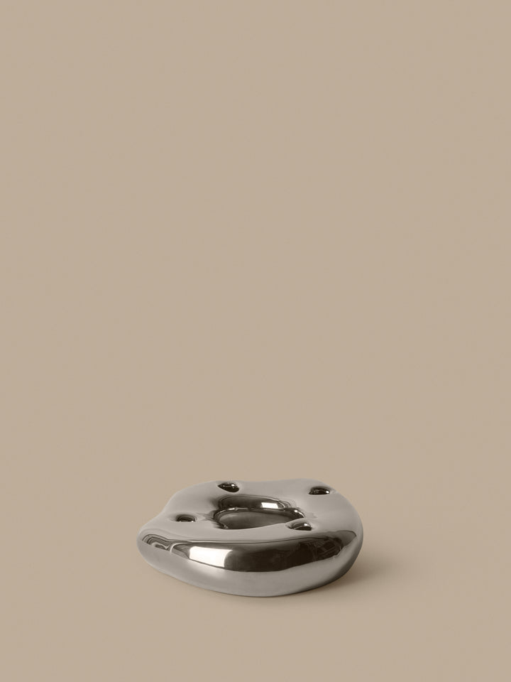Bellure Ring Candle Holder - Silver - Ferm Living