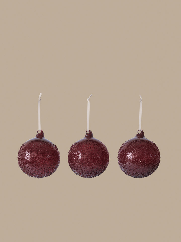 Flurry Glass Baubles - L / Picante Red alternate view - Ferm Living