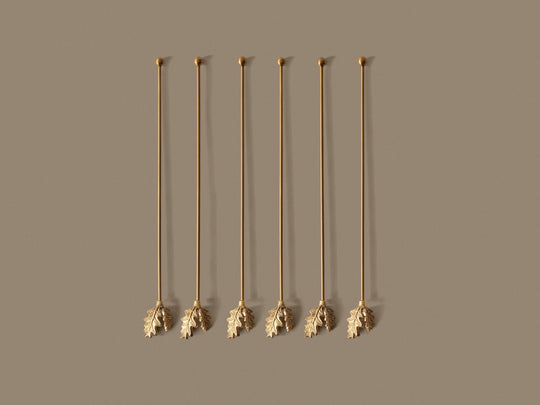 Oak Leaf Stir Sticks - Default Title alternate view - Ferm Living