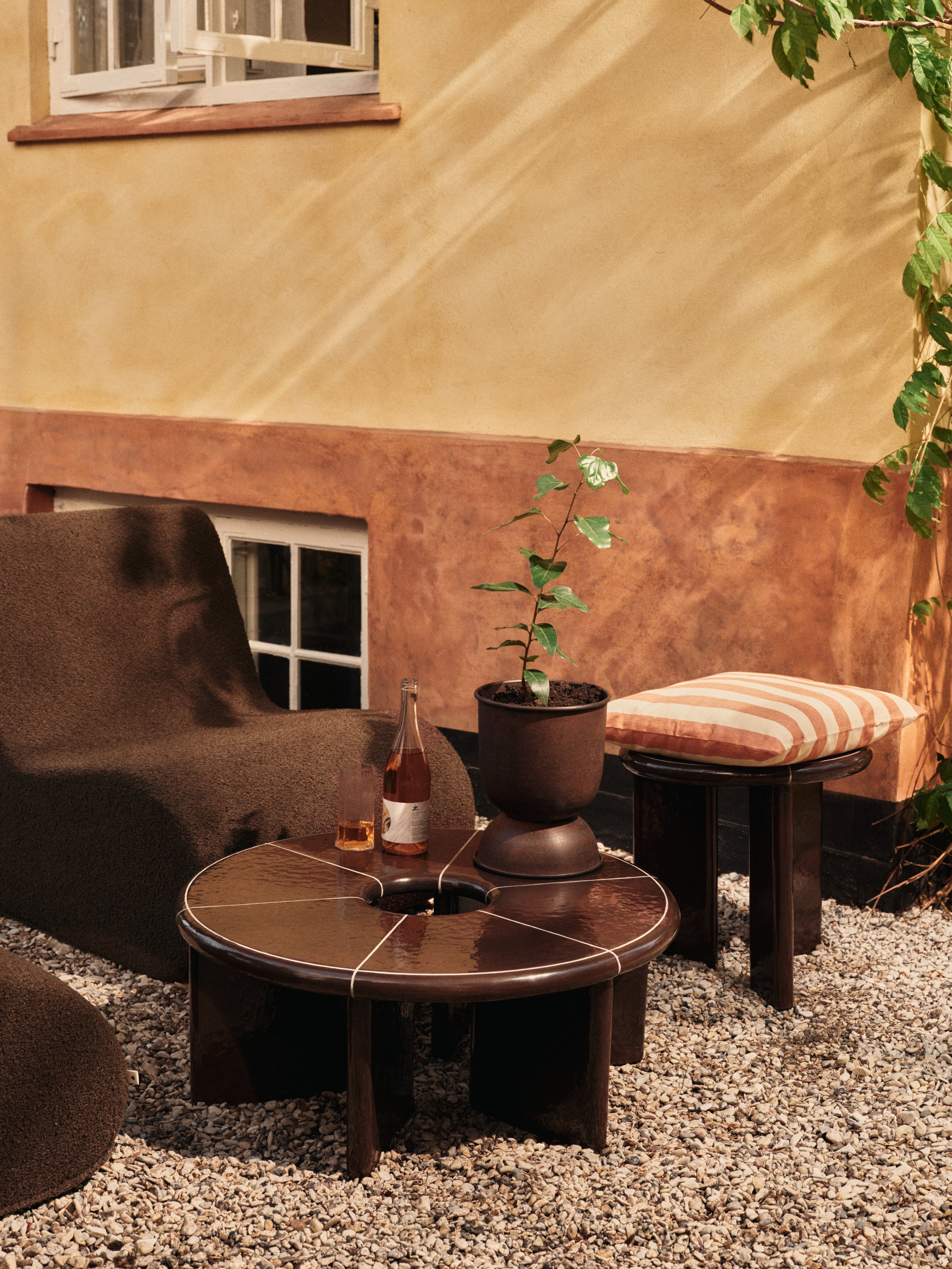Rouli Center Module - Pure Bouclé - Chestnut Brown - Ferm Living