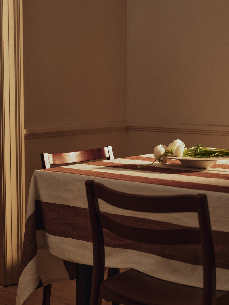 Hale Tablecloth - Ferm Living Kitchen & Dining - Cashmere/Mocha/Indigo Blue - HORNE