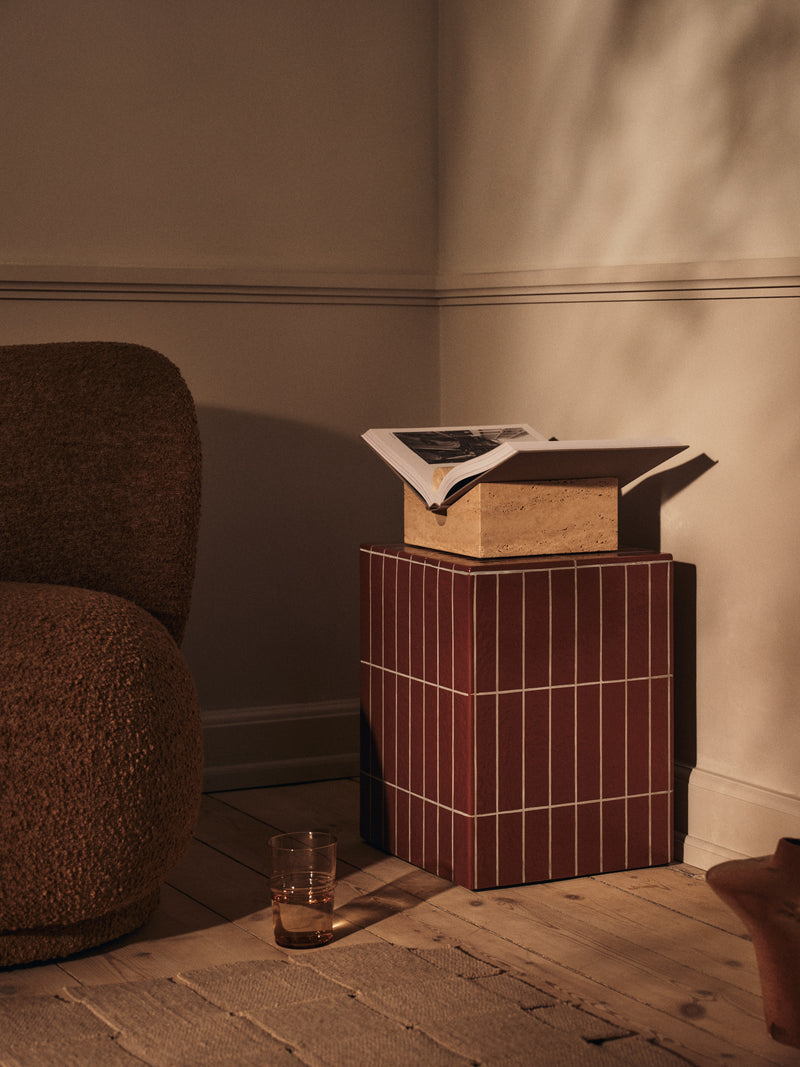 Pillar Side Table - Ferm Living Tables + Desks - Brown - HORNE