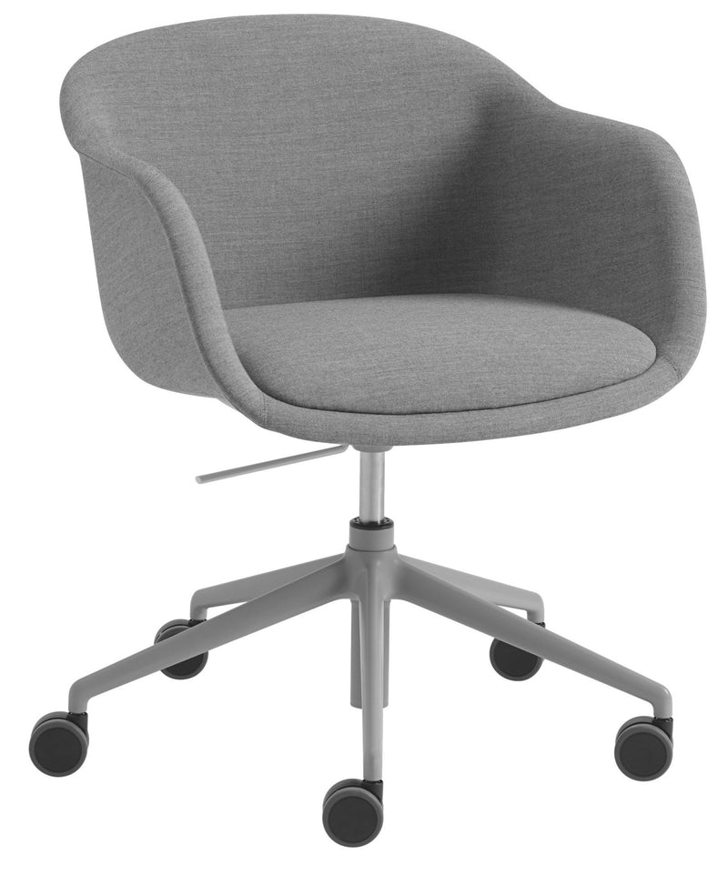 Fiber Conference Armchair - Swivel Base w/ Gas Lift, Castors & Tilt - Muuto - Chairs - Remix 133 Seat & Grey Base - HORNE