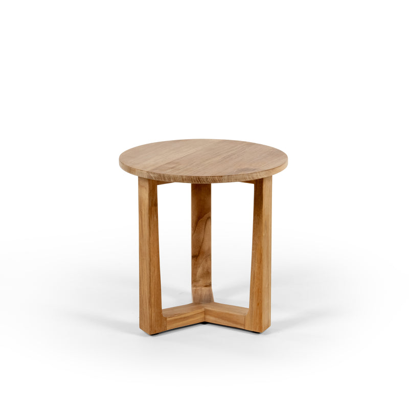 Round Teak Side Table