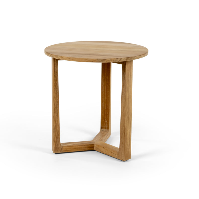 Round Teak Side Table