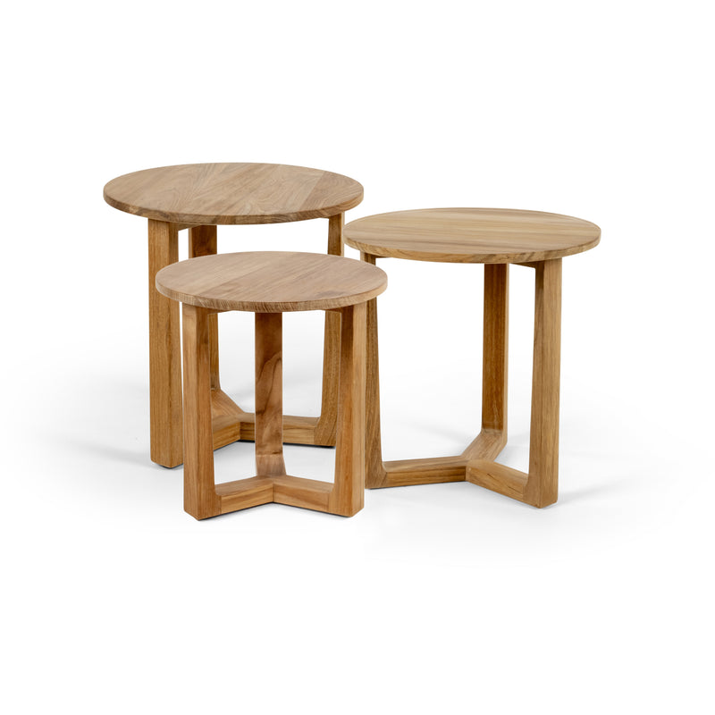 Round Teak Side Table