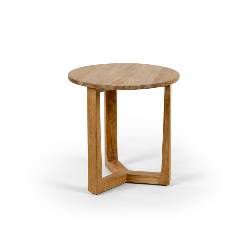 Round Teak Side Table
