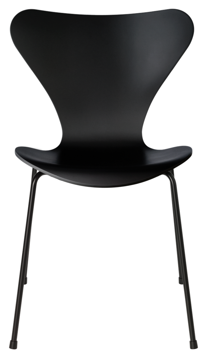 Series 7 Chair - Lacquered - Fritz Hansen - Chairs - Black - Chromed Steel - HORNE