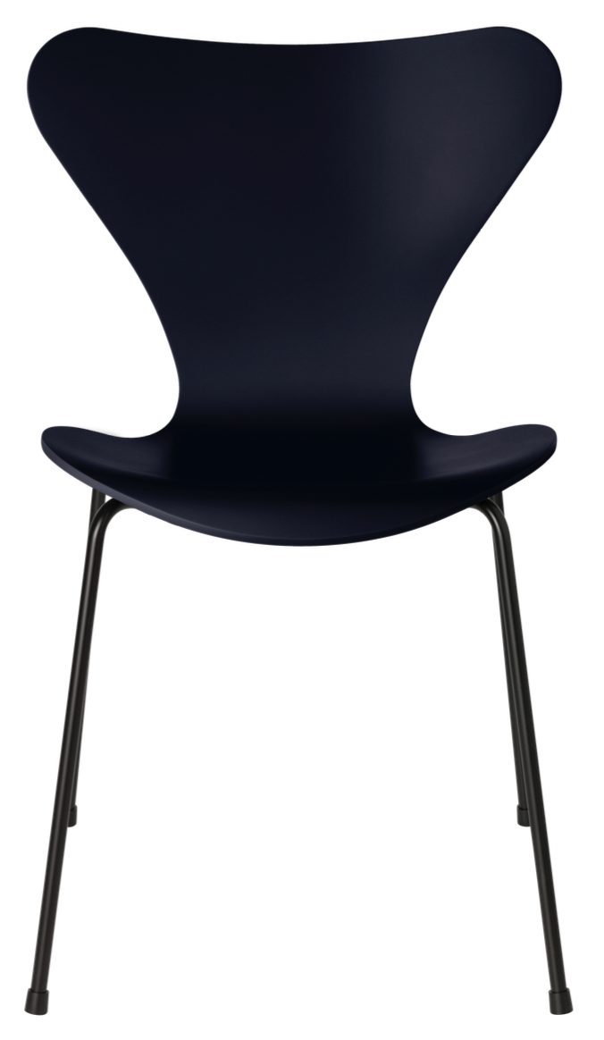 Series 7 Chair - Lacquered - Fritz Hansen - Chairs - Black - Chromed Steel - HORNE