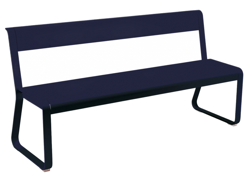 Bellevie Bench with Back - Fermob - Outdoor Furniture - Black Cherry - HORNE