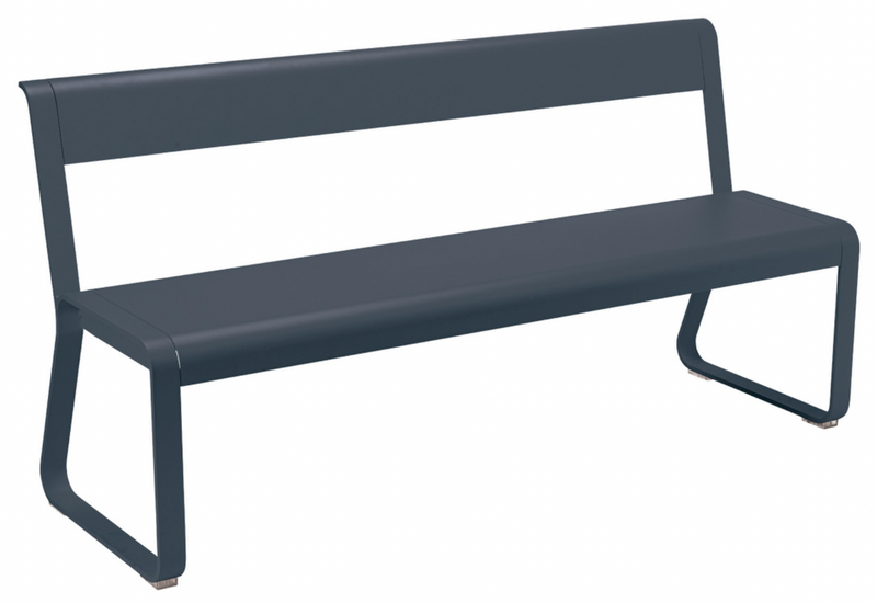 Bellevie Bench with Back - Fermob - Outdoor Furniture - Black Cherry - HORNE