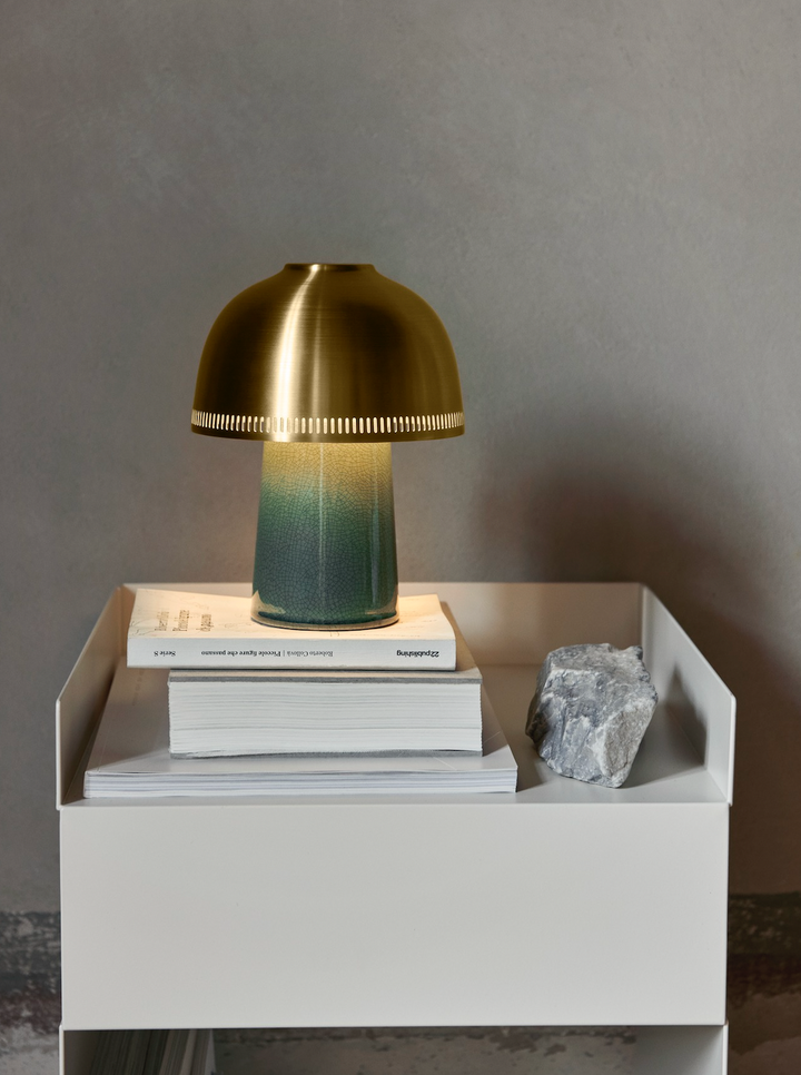 Raku SH8 Portable Lamp - &Tradition - Table + Task - Beige Grey & Bronzed - HORNE