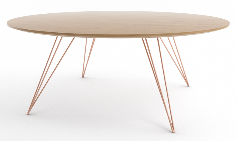 Williams Coffee Table - Small Circle - Tronk - Tables + Desks - Walnut - Brassy Gold - HORNE