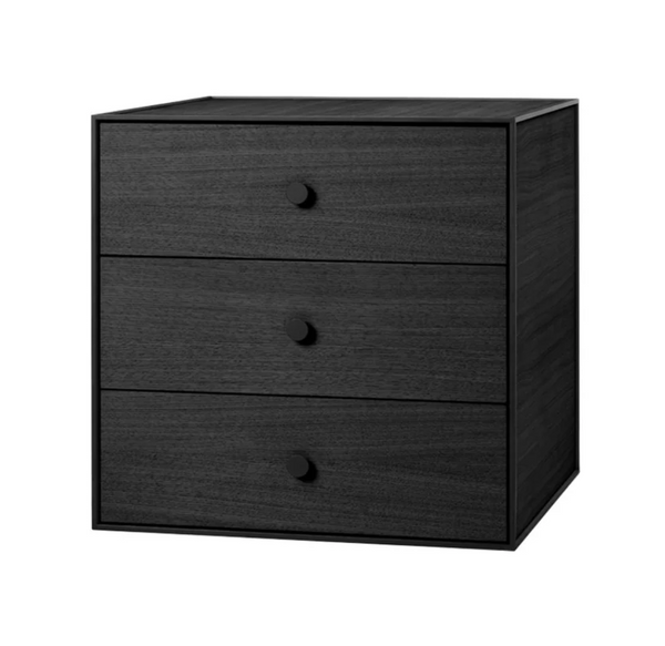 Large Frame 20 With 3 Drawers - Audo Copenhagen - Bedside Tables - Black Stained Ash - HORNE