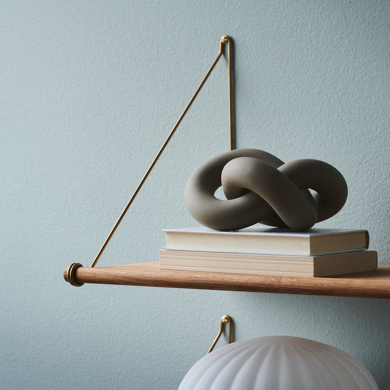 Loop Shelf - Oak Lacquered - Brass - by We Do Wood
