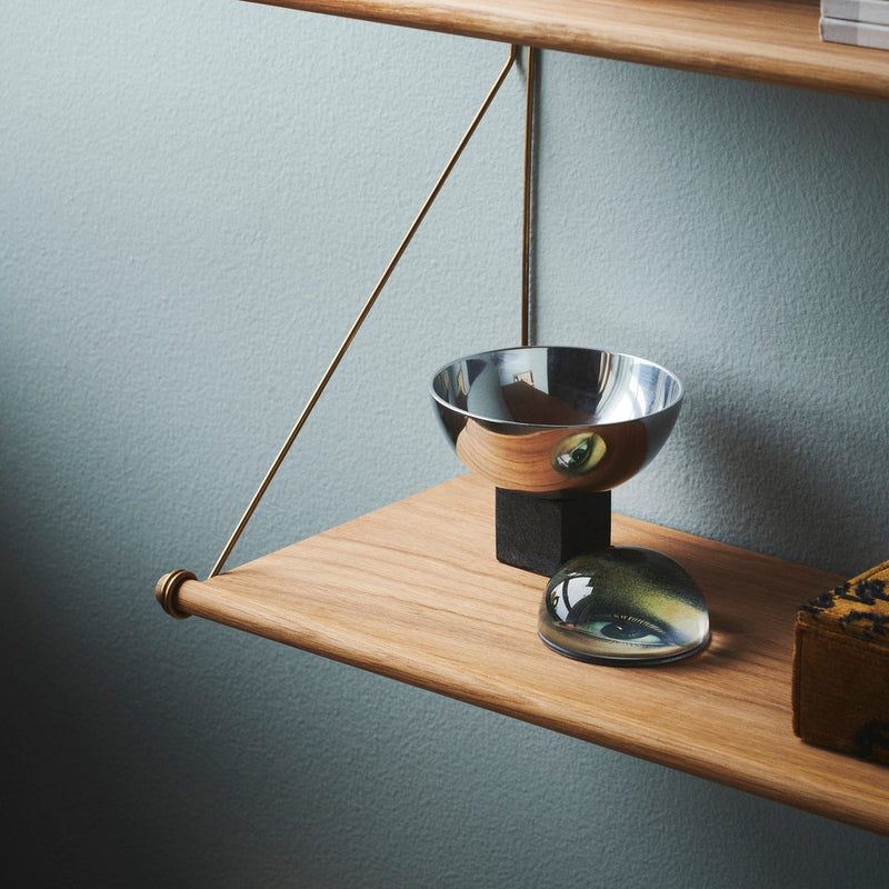 Loop Shelf - Oak Lacquered - Brass - by We Do Wood