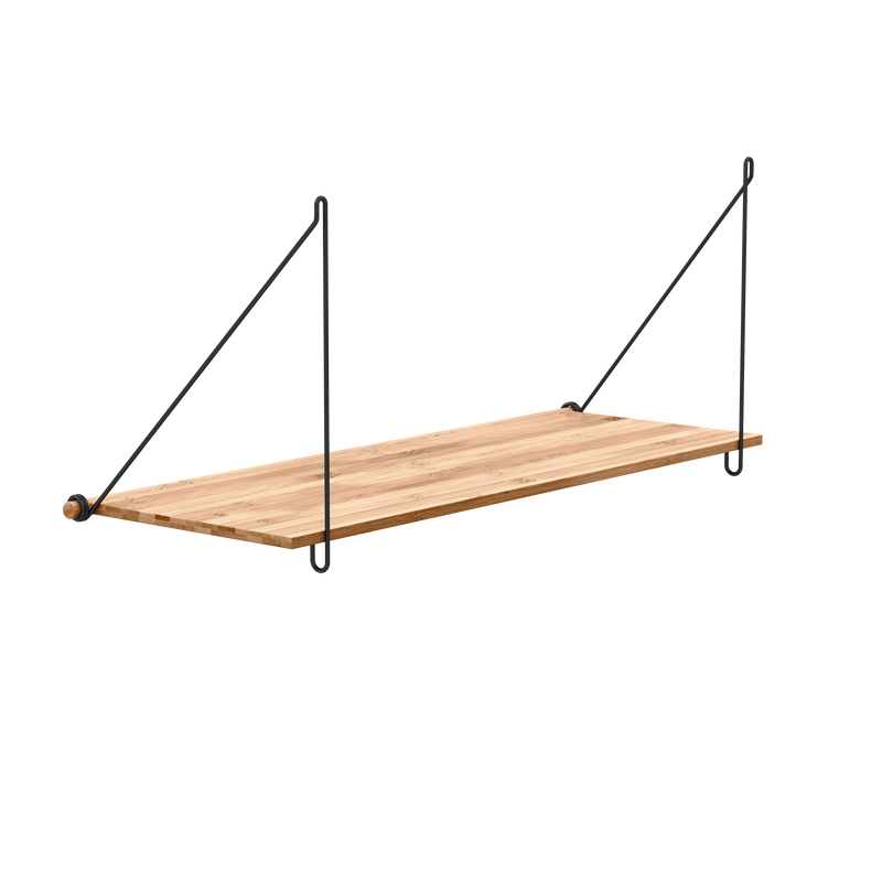 Loop Shelf - Oak Lacquered - Brass - by We Do Wood