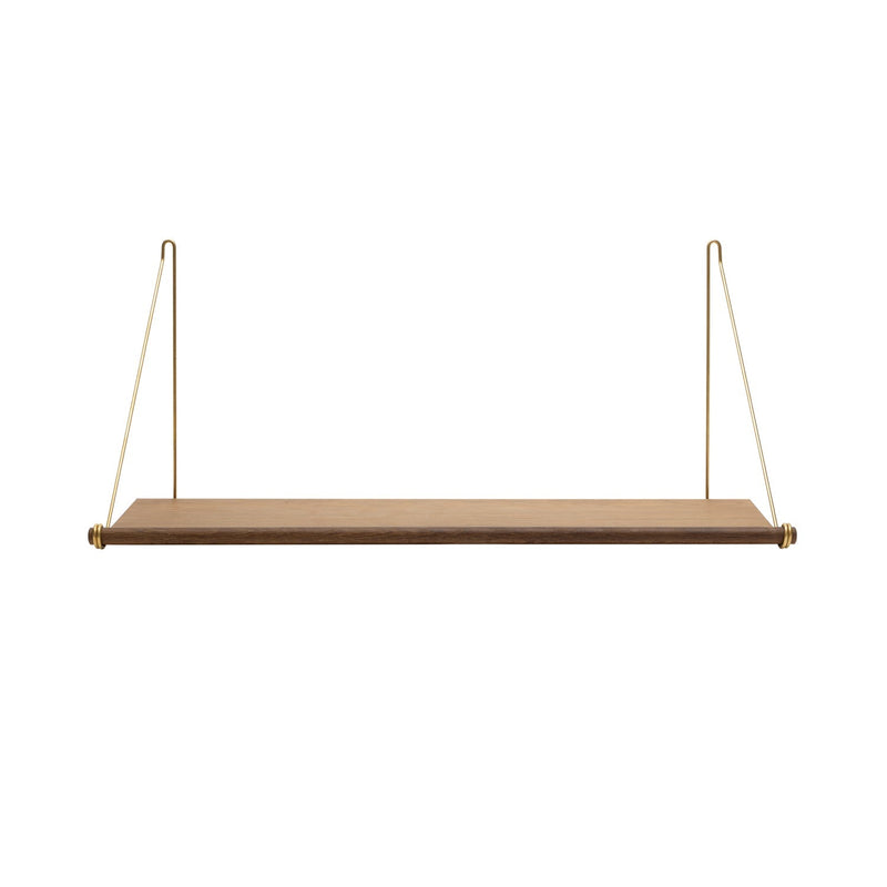 Loop Shelf - Oak Lacquered - Brass - by We Do Wood