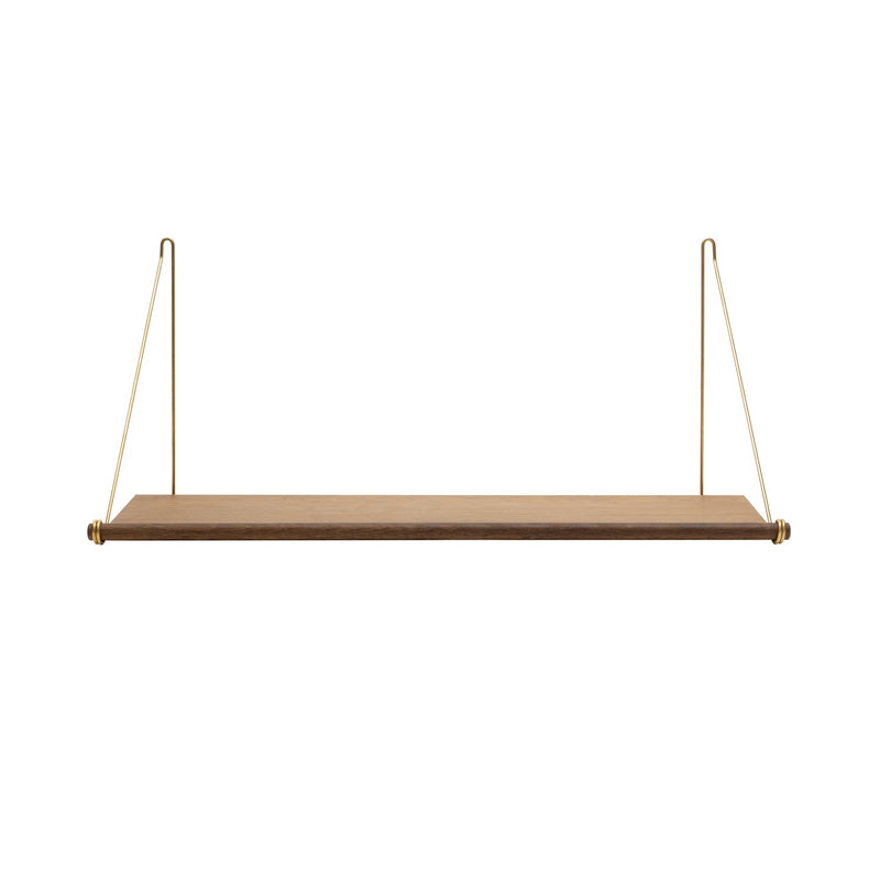 Loop Shelf - Oak Lacquered - Brass - by We Do Wood