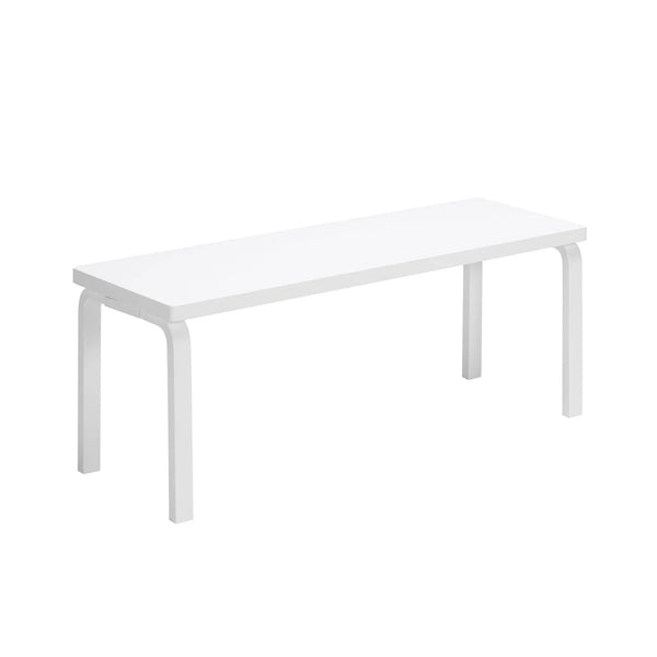 Aalto Bench 153A - Solid Top - Artek Stools + Benches + Ottomans - White Lacquered - HORNE