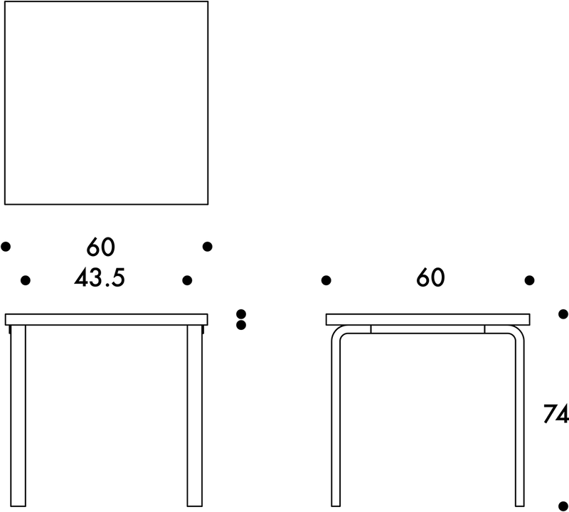 Aalto Table 80C - Artek Tables + Desks - Birch - HORNE