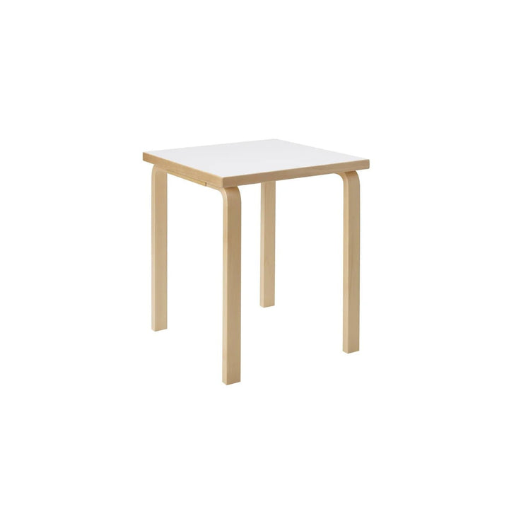 Aalto Table 80C - Artek Tables + Desks - Birch/White Laminate - HORNE