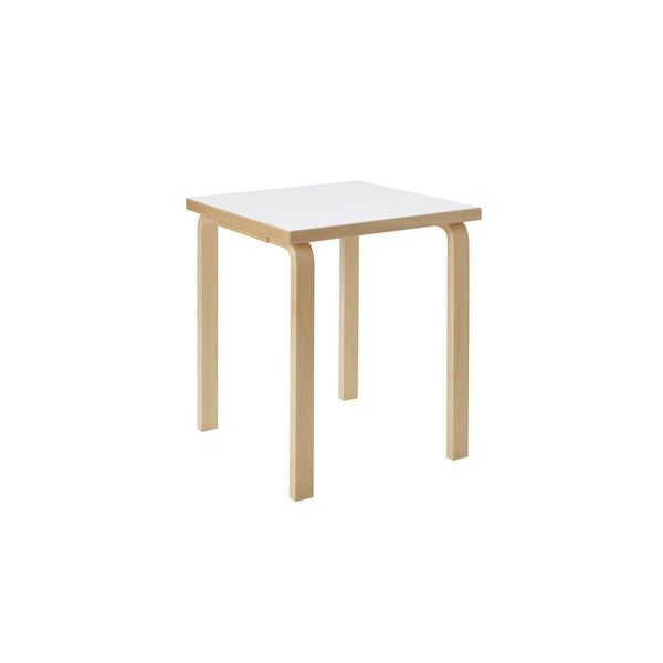 Aalto Table 80C - Artek Tables + Desks - Birch/White Laminate - HORNE