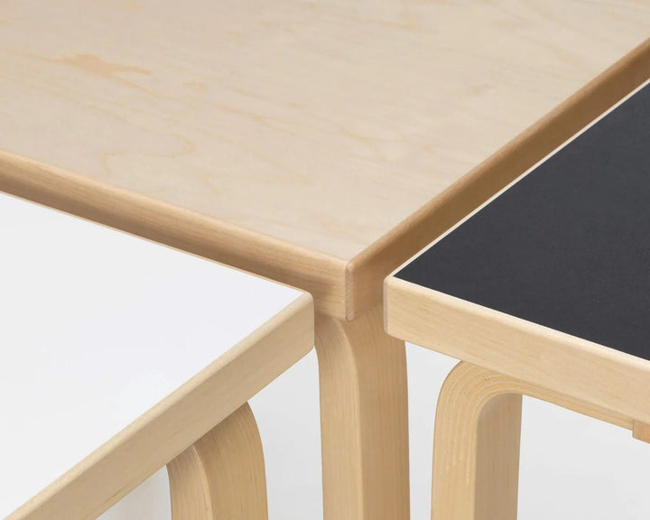 Aalto Table 84 - Artek Tables + Desks - Birch/Black Linoleum - HORNE