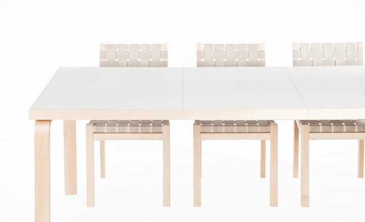 Aalto Table 97 - Extendable - Artek Tables + Desks - Birch/White Laminate - HORNE