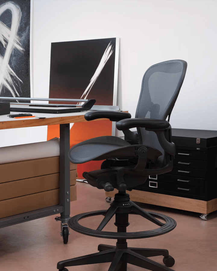 Aeron™ Stool - Bar Height - Herman Miller® Chairs - Model A - Mineral Frame - HORNE